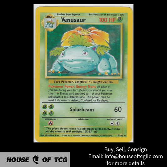 Venusaur Base Set 15/102 MP